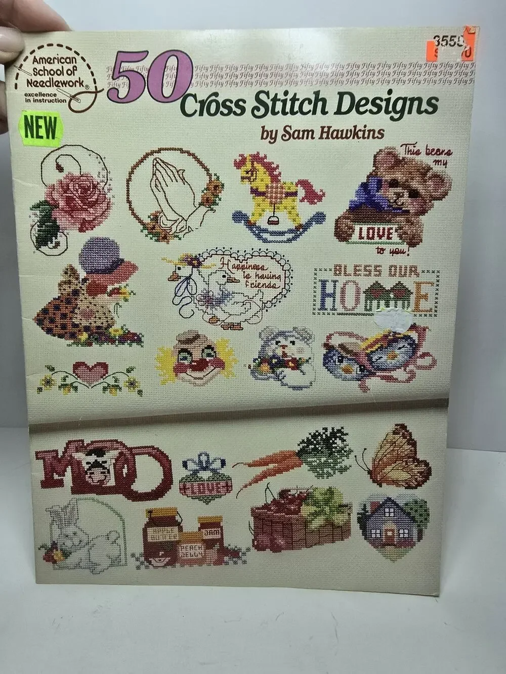 50 Cross Stitch Designs 1990 Sam Hawkins Vintage